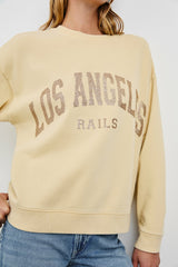 THE VARSITY SWEATSHIRT - LOS ANGELES GOLD GLITTER| Rails US