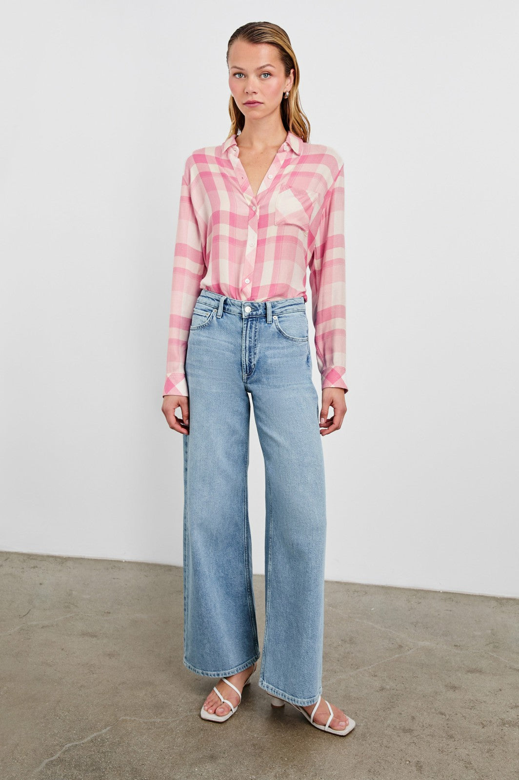 HUNTER SHIRT - IVORY ROSE| Rails sale