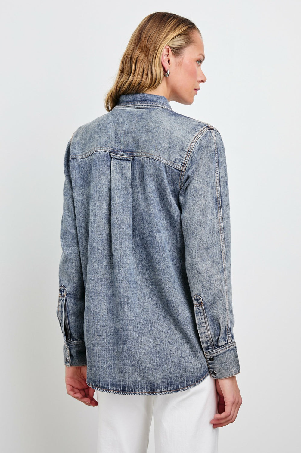 ATTICUS SHIRT - MID BLUE| Rails outlet