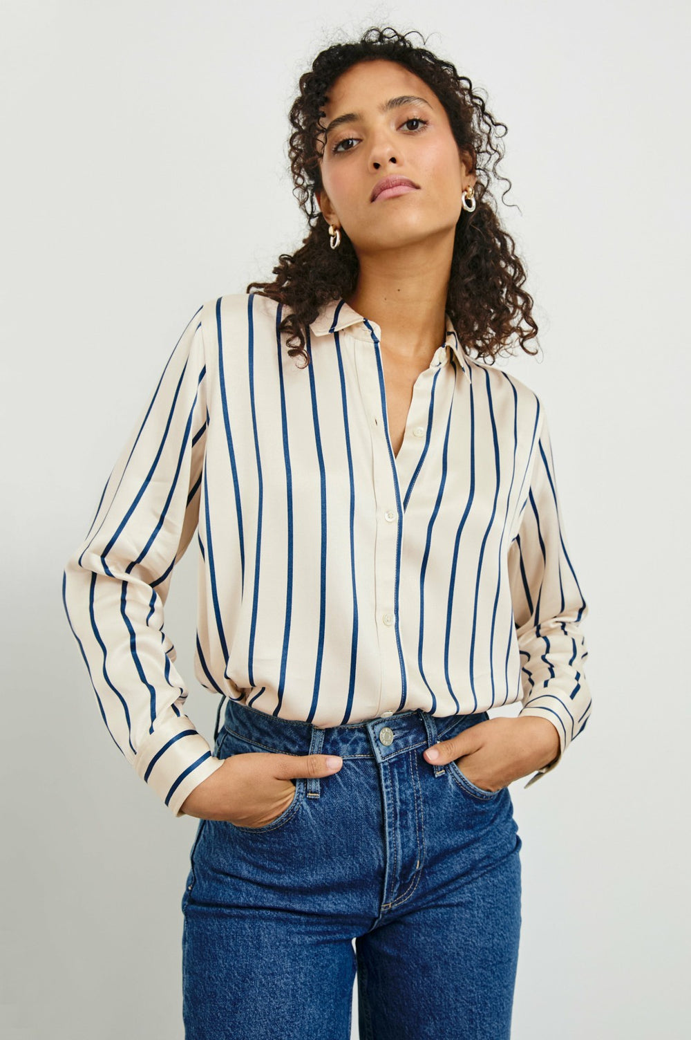 MARIA SHIRT - CERAMIC NAVY STRIPE| Rails for sale