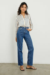 MARIA SHIRT - CERAMIC NAVY STRIPE| Rails for sale
