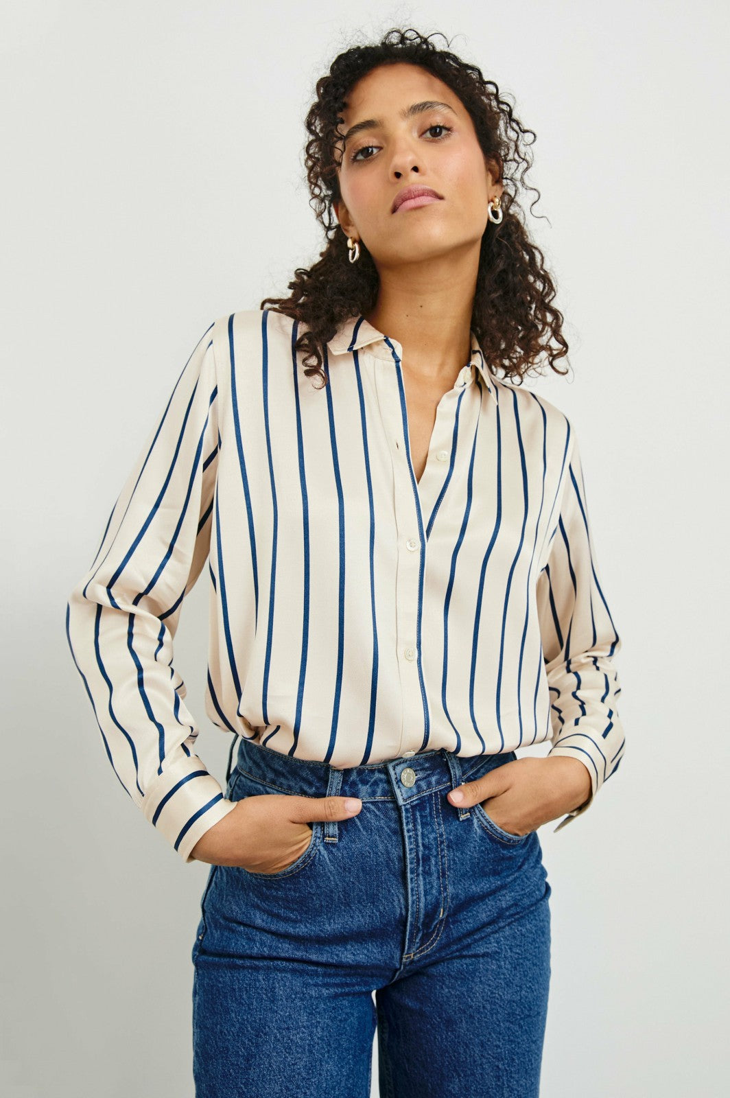 MARIA SHIRT - CERAMIC NAVY STRIPE| Rails for sale
