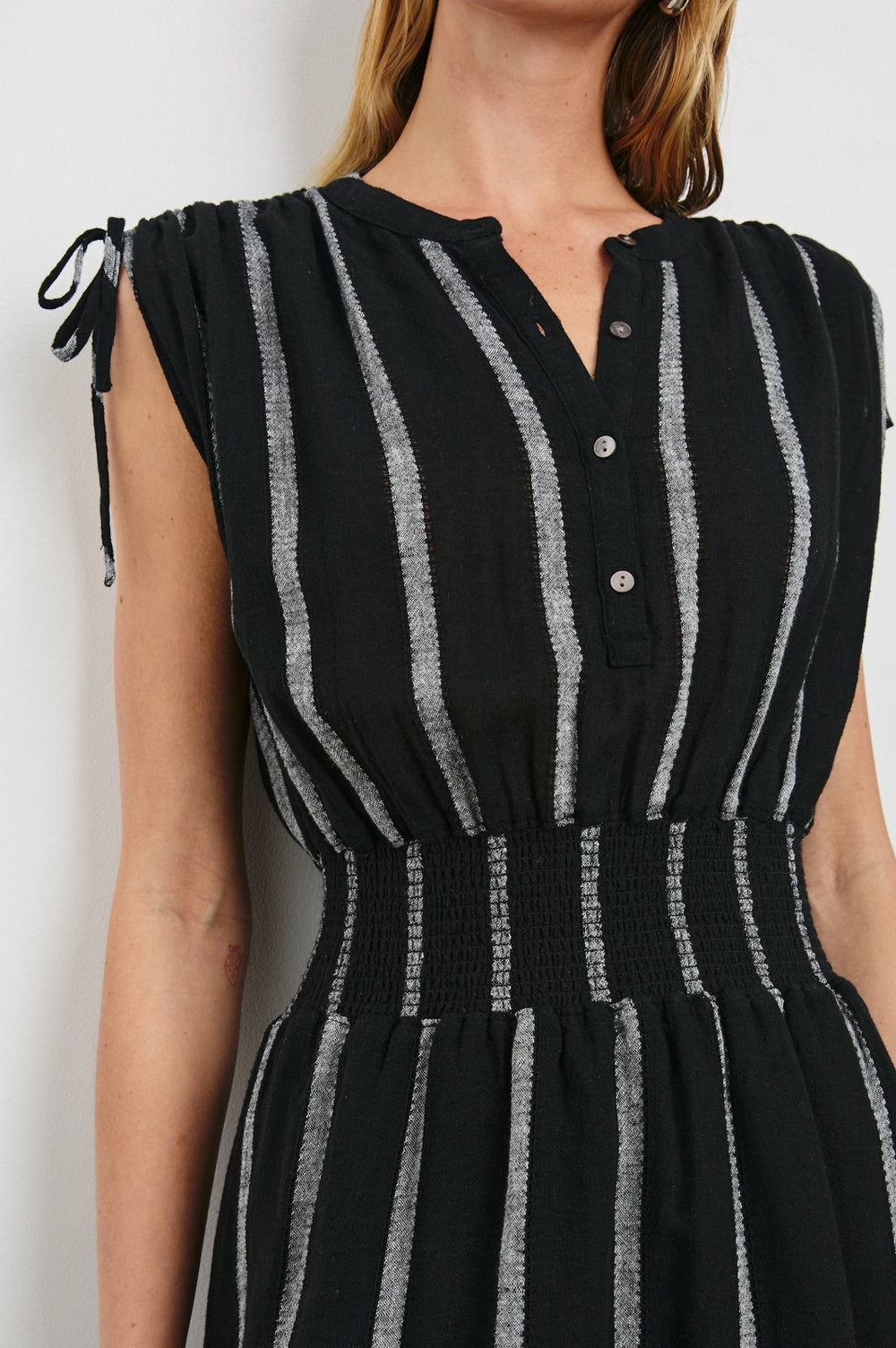 SAMINA DRESS - ASH LENO STRIPE| Rails near me