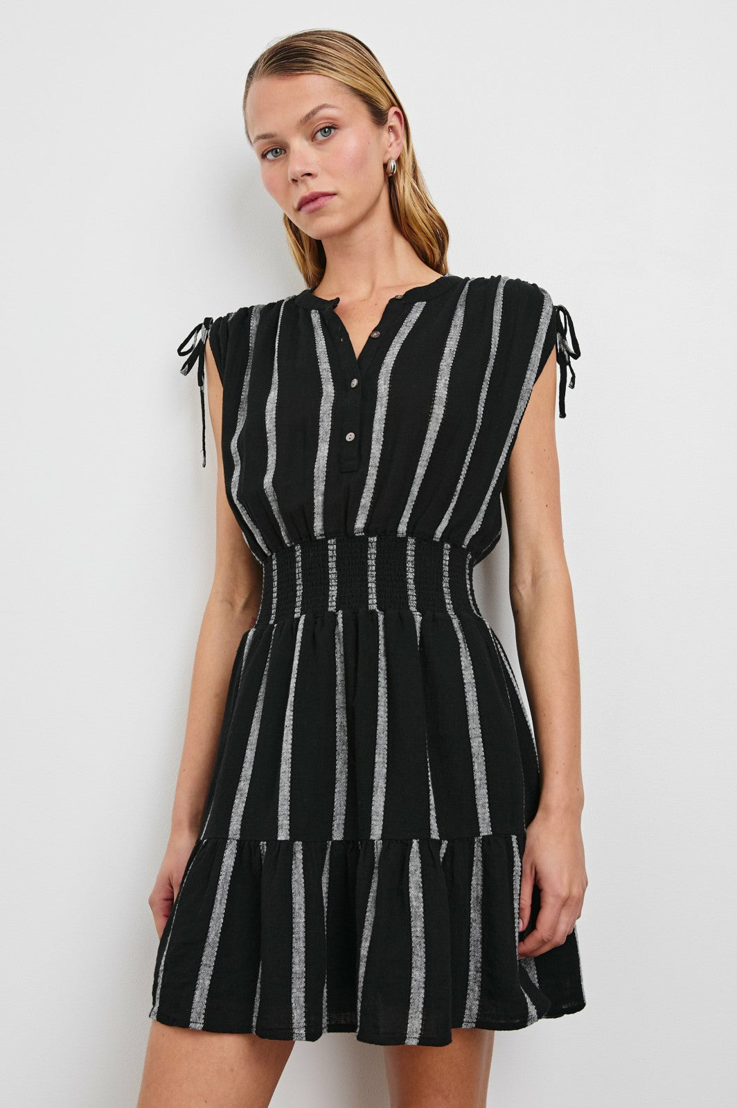 SAMINA DRESS - ASH LENO STRIPE| Rails near me