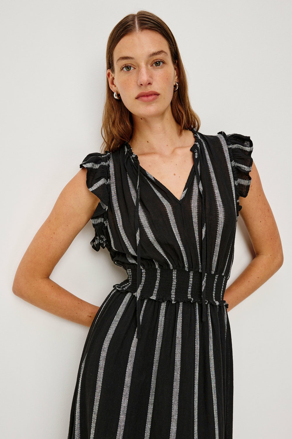GARDEN DRESS - ASH LENO STRIPE| Rails near me