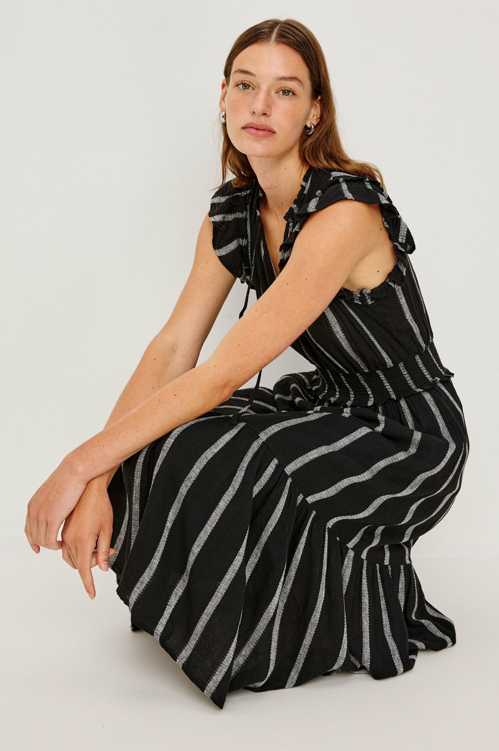 GARDEN DRESS - ASH LENO STRIPE| Rails near me