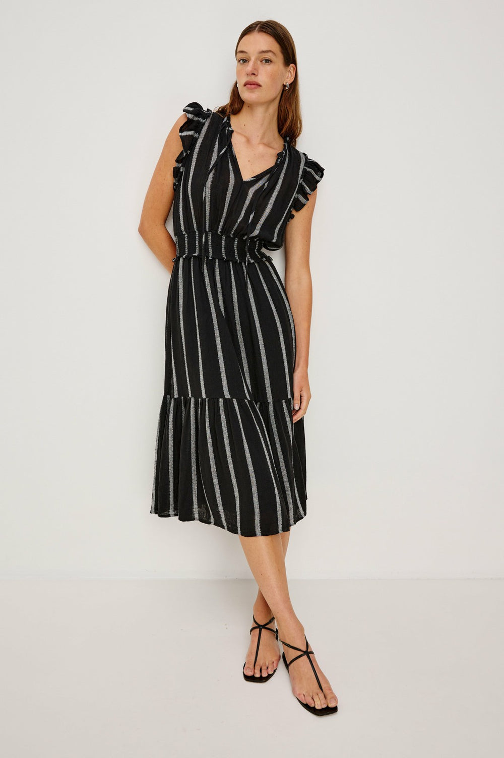 GARDEN DRESS - ASH LENO STRIPE| Rails near me