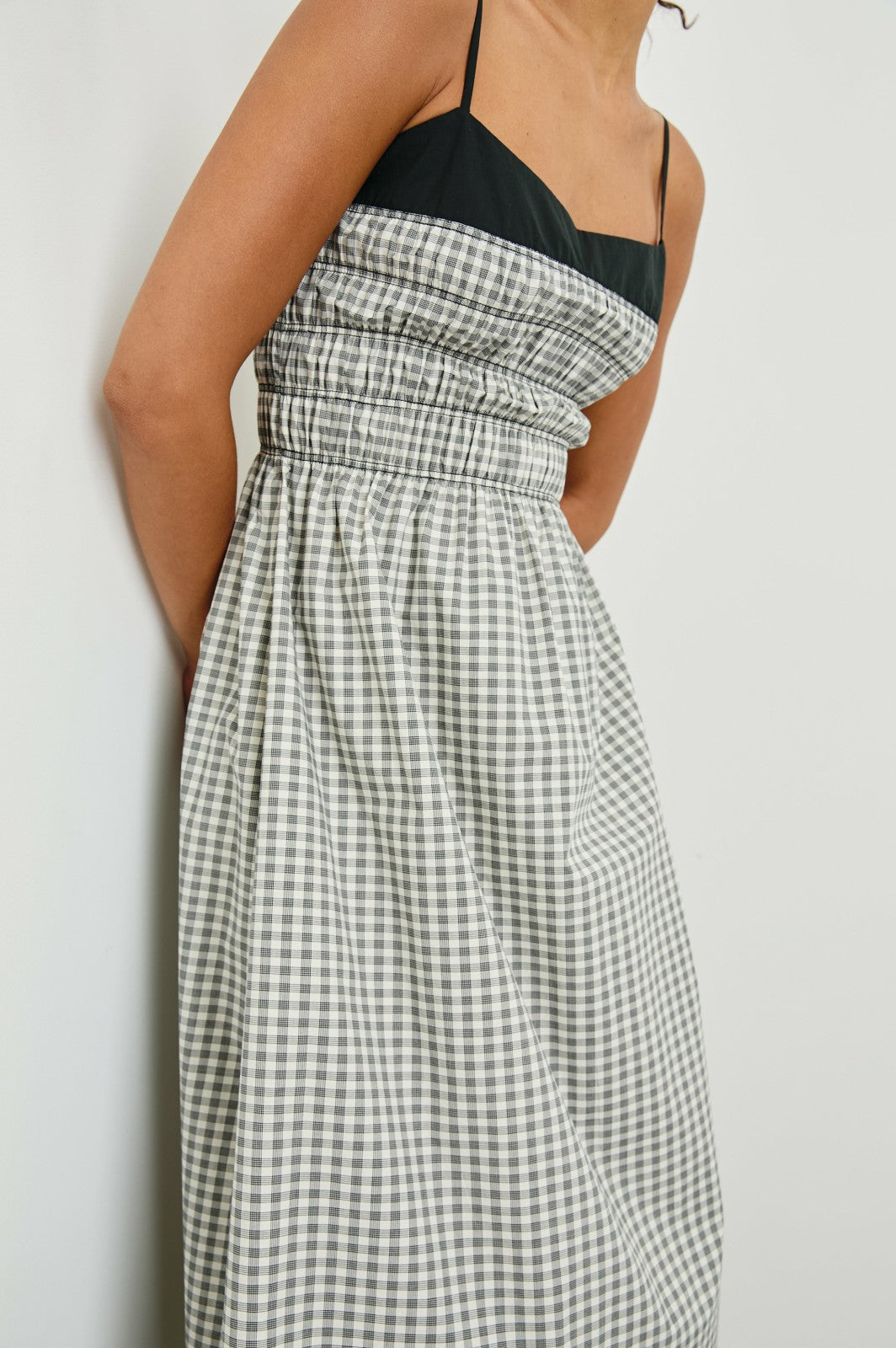 PRIMROSE DRESS - IVORY JET GINGHAM| Rails for sale