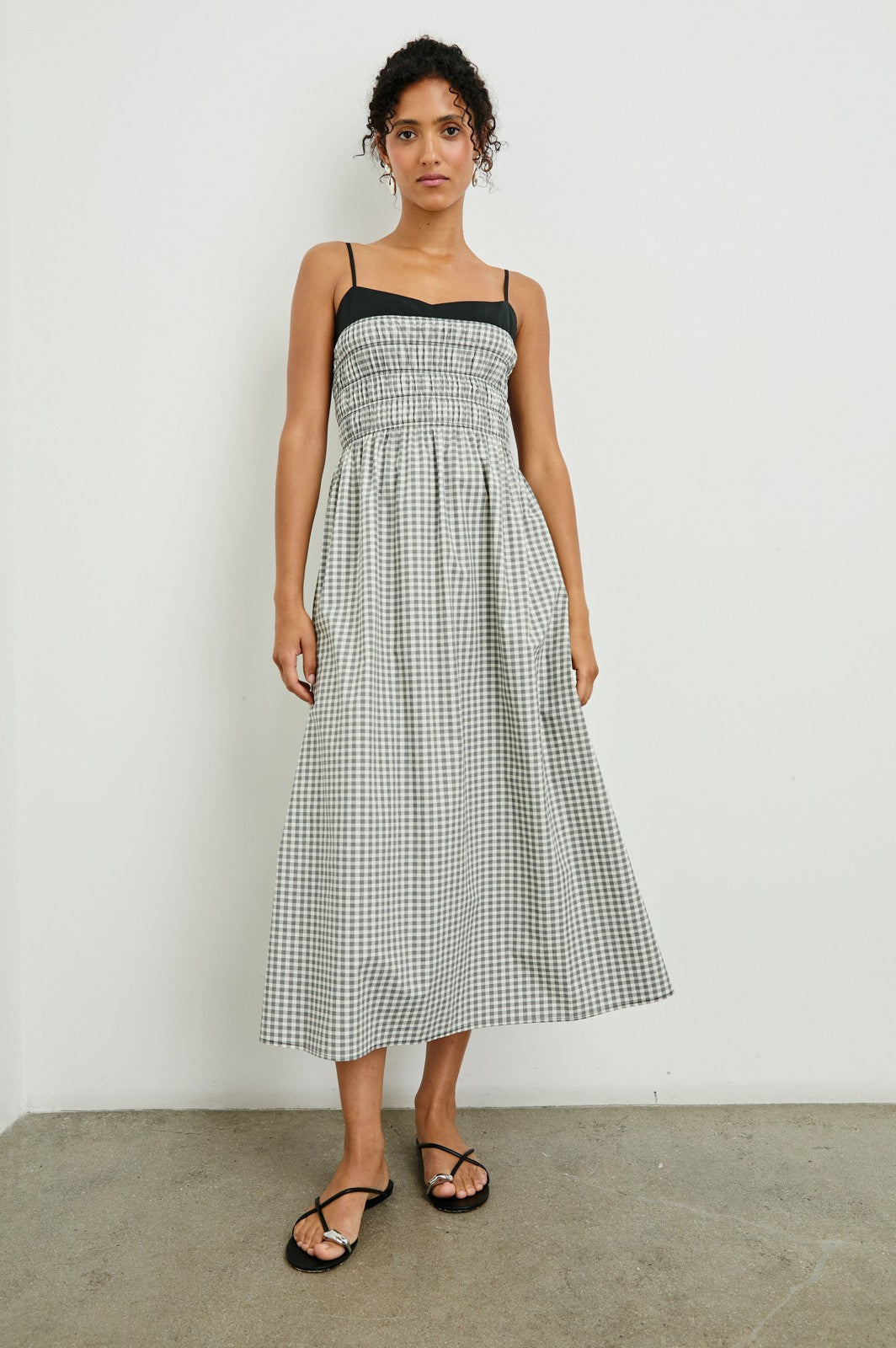 PRIMROSE DRESS - IVORY JET GINGHAM| Rails for sale