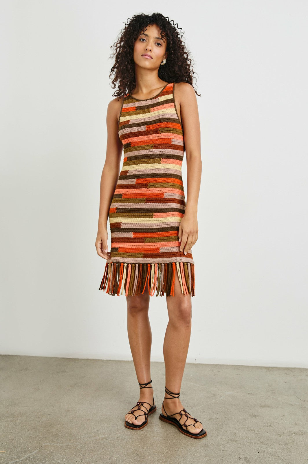 AKAYA DRESS - TROPIC STRIPE| Rails discount