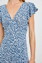 KENZ DRESS - BLUE MIXED CHEETAH| Rails for sale