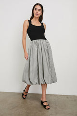ROSALIND DRESS - IVORY JET GINGHAM| Rails online
