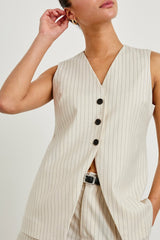 MYLAH VEST - BIRCH PINSTRIPE| Rails sale