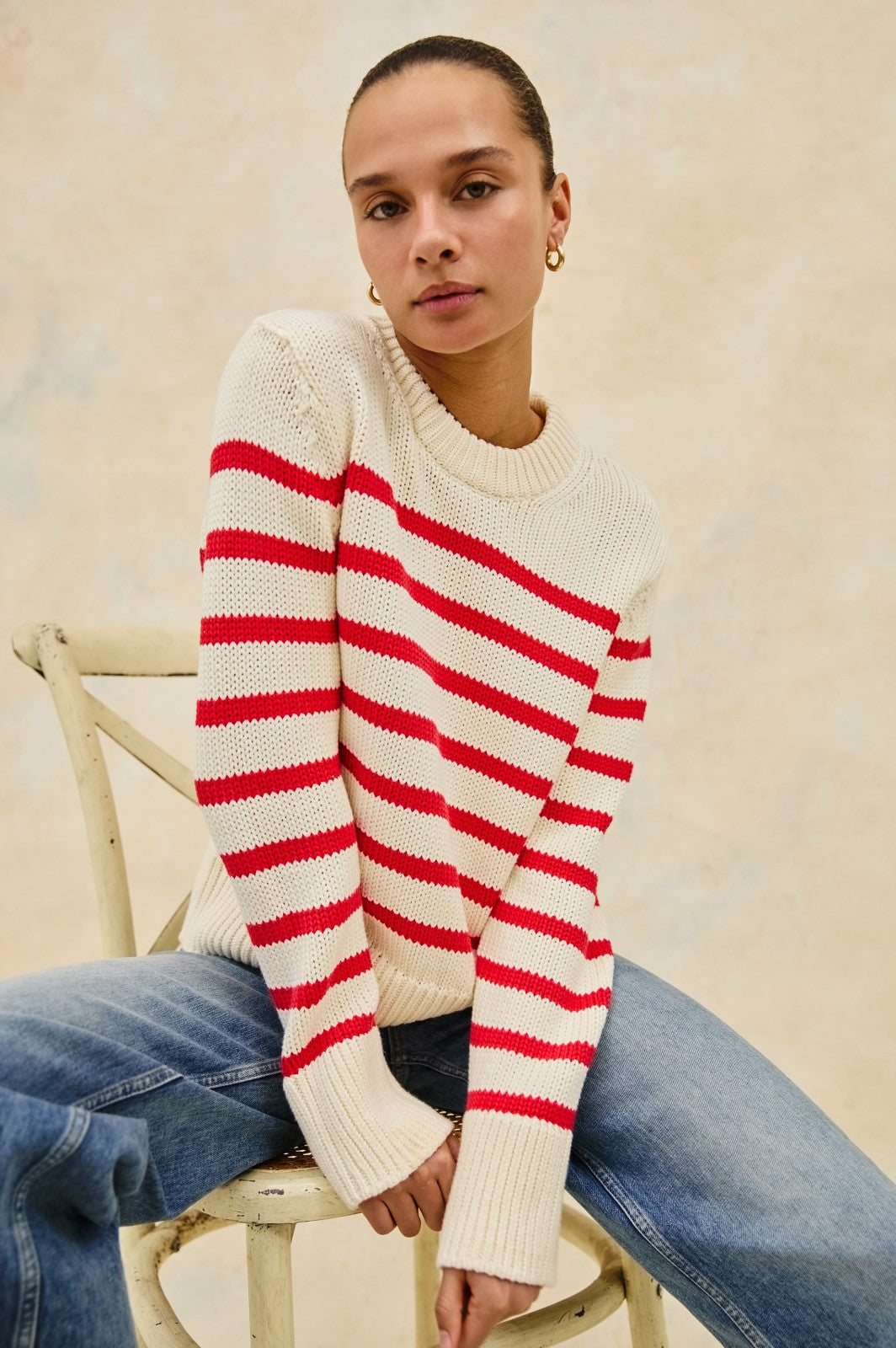 ALISE SWEATER - CHERRY STRIPE| Rails near me