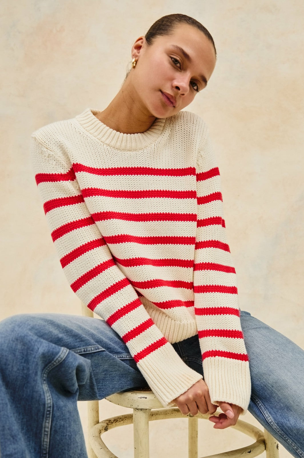 ALISE SWEATER - CHERRY STRIPE| Rails near me