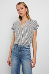 MEL TOP - BLACK GINGHAM| Rails on sale