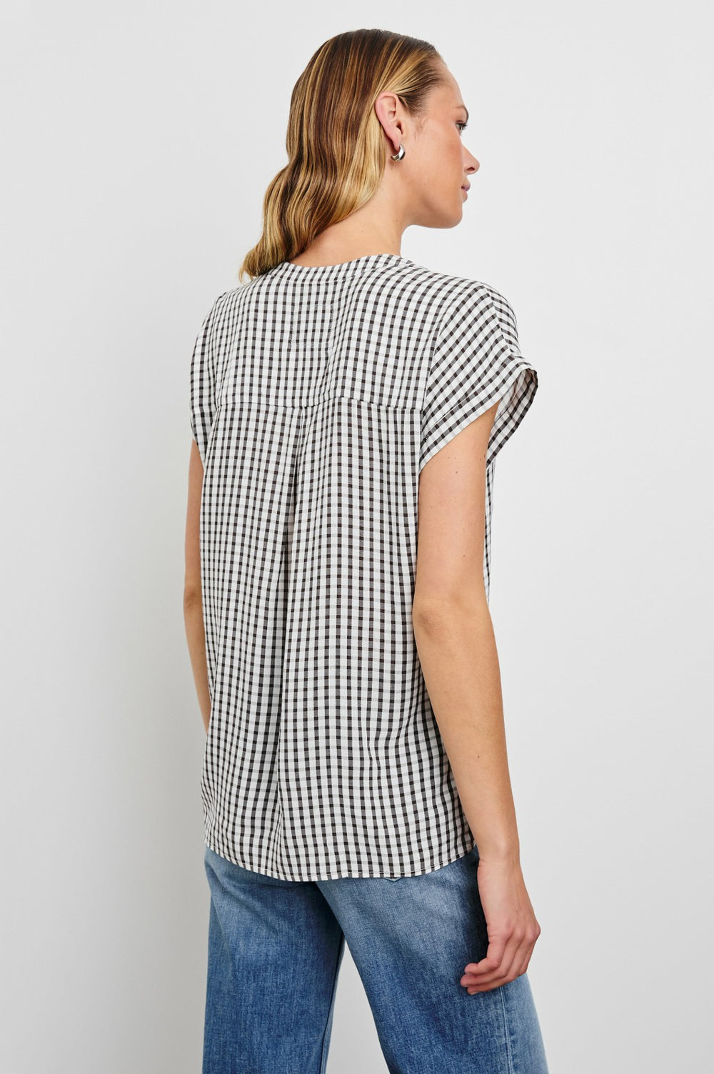 MEL TOP - BLACK GINGHAM| Rails on sale
