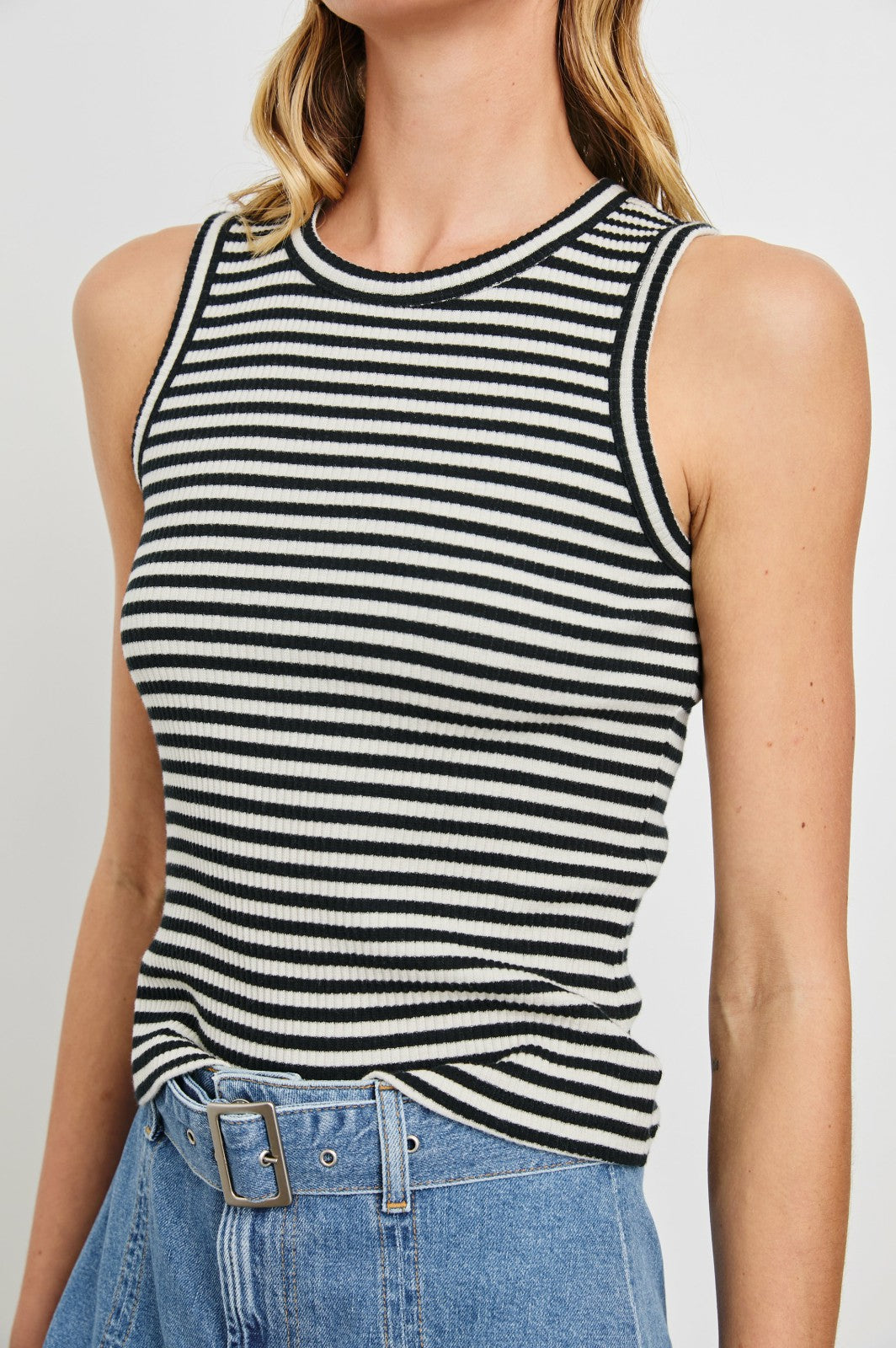 THE RACER TANK - BLACK BIRCH STRIPE| Rails online