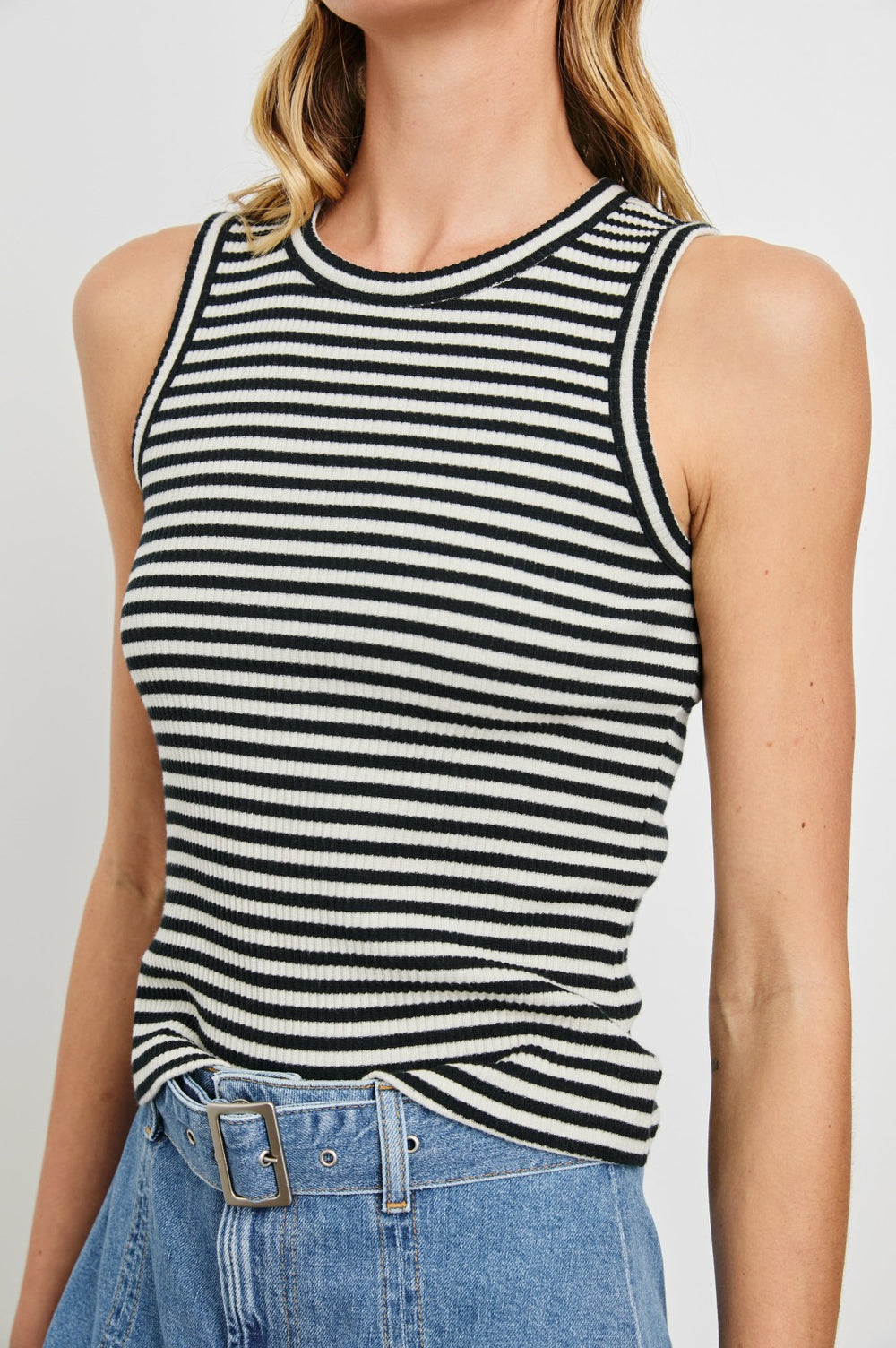 THE RACER TANK - BLACK BIRCH STRIPE| Rails online