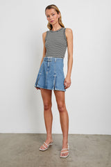 THE RACER TANK - BLACK BIRCH STRIPE| Rails online