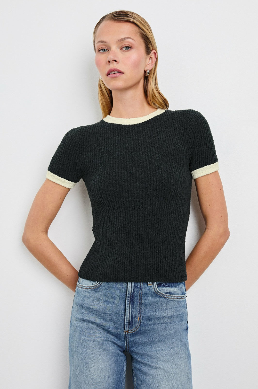 MEREDITH TOP - BLACK IVORY| Rails outlet