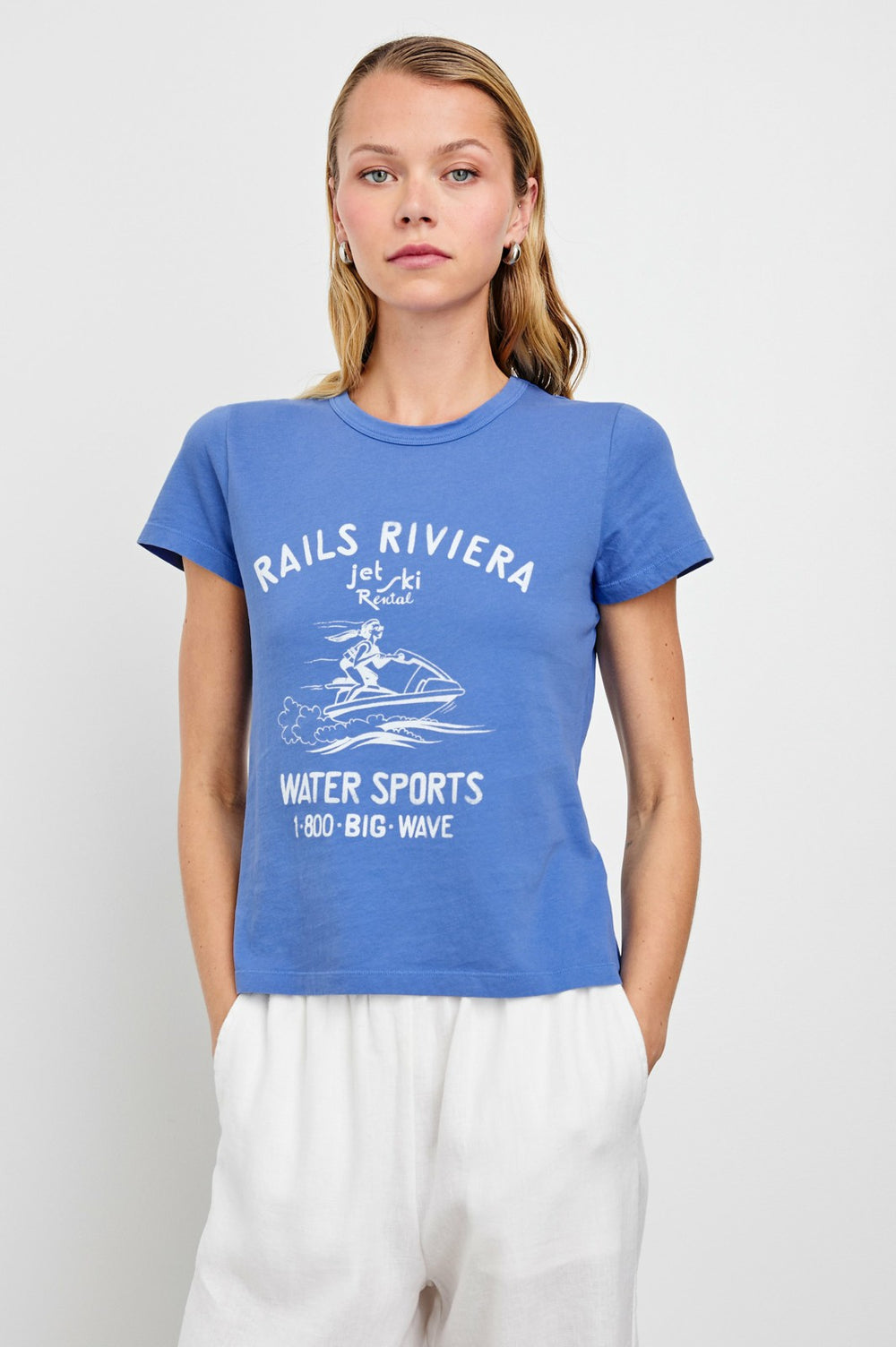 FITTED CREW T-SHIRT - RAILS RIVIERA| Rails online