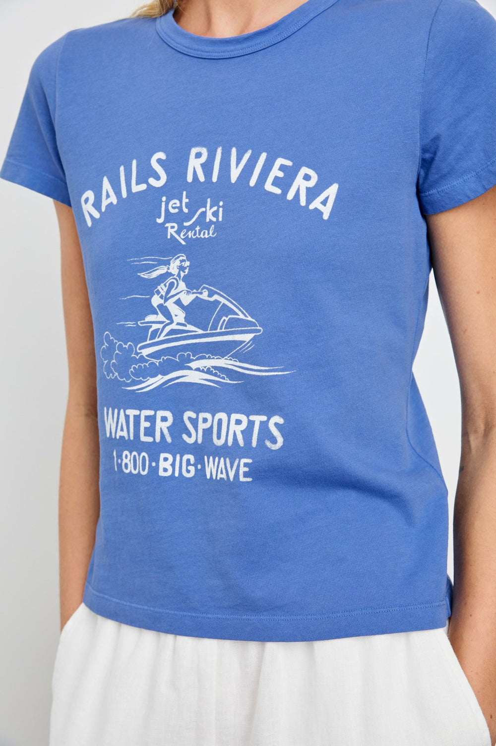 FITTED CREW T-SHIRT - RAILS RIVIERA| Rails online