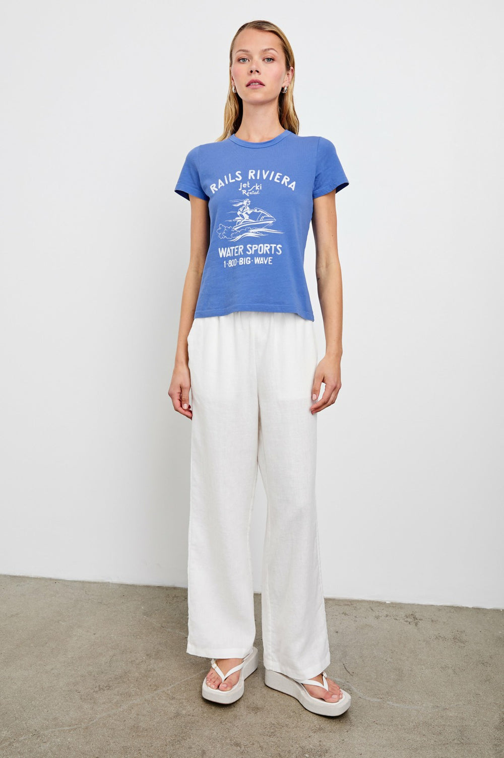 FITTED CREW T-SHIRT - RAILS RIVIERA| Rails online