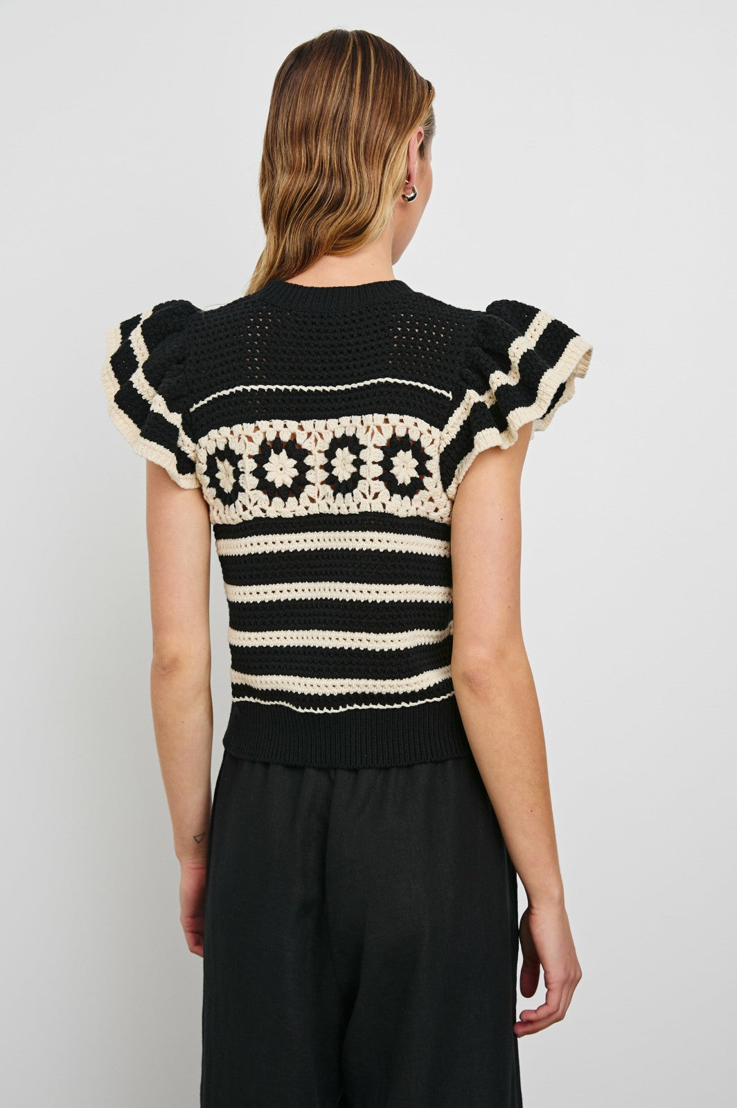 PENELOPE TOP - BLACK IVORY STRIPE| Rails near me
