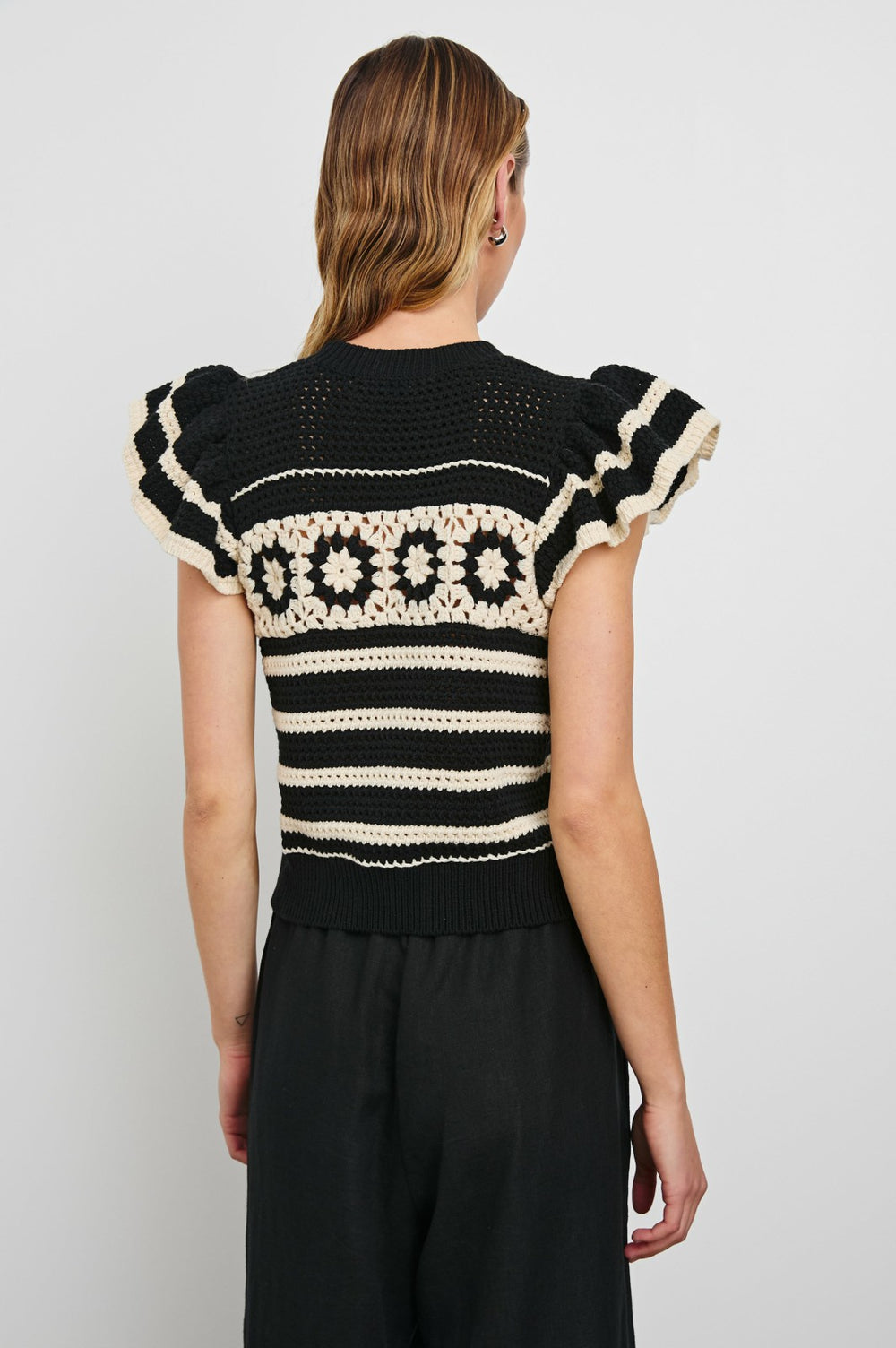 PENELOPE TOP - BLACK IVORY STRIPE| Rails near me