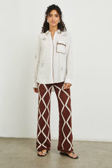 SAYA SHIRT - WHITE MARINE EMBROIDERY| Rails sale