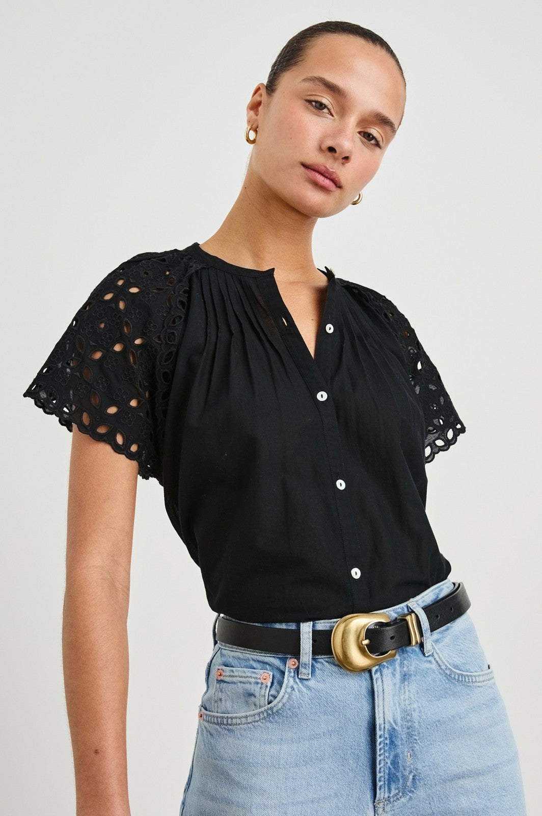 CERISE SHIRT - BLACK| Rails on sale