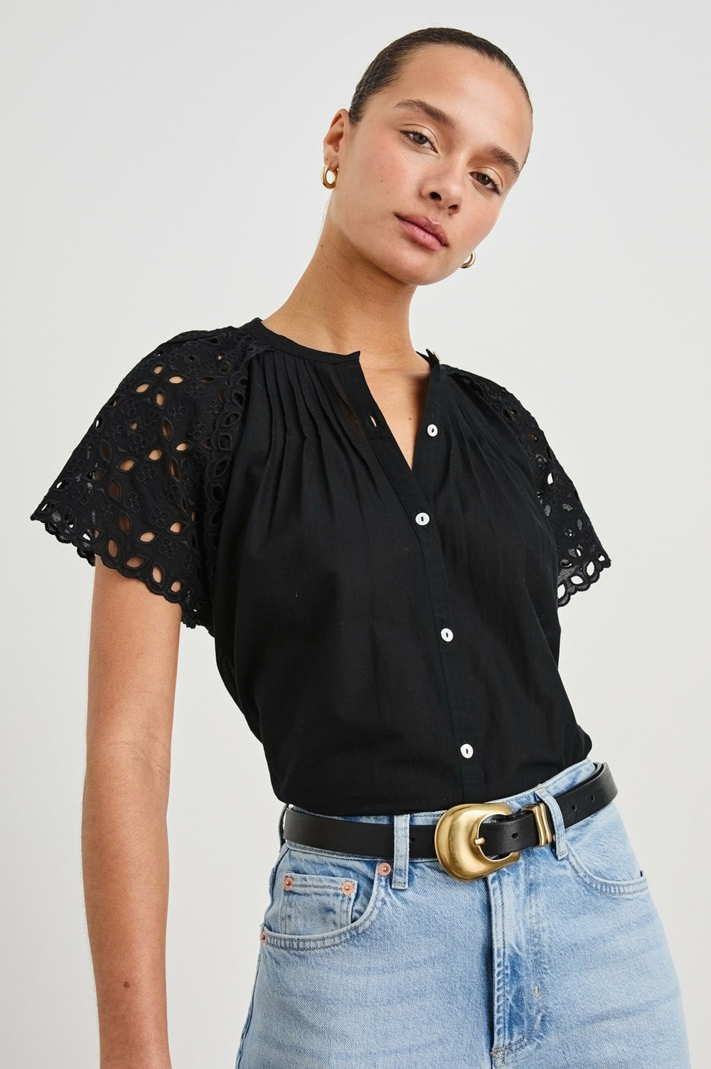 CERISE SHIRT - BLACK| Rails on sale