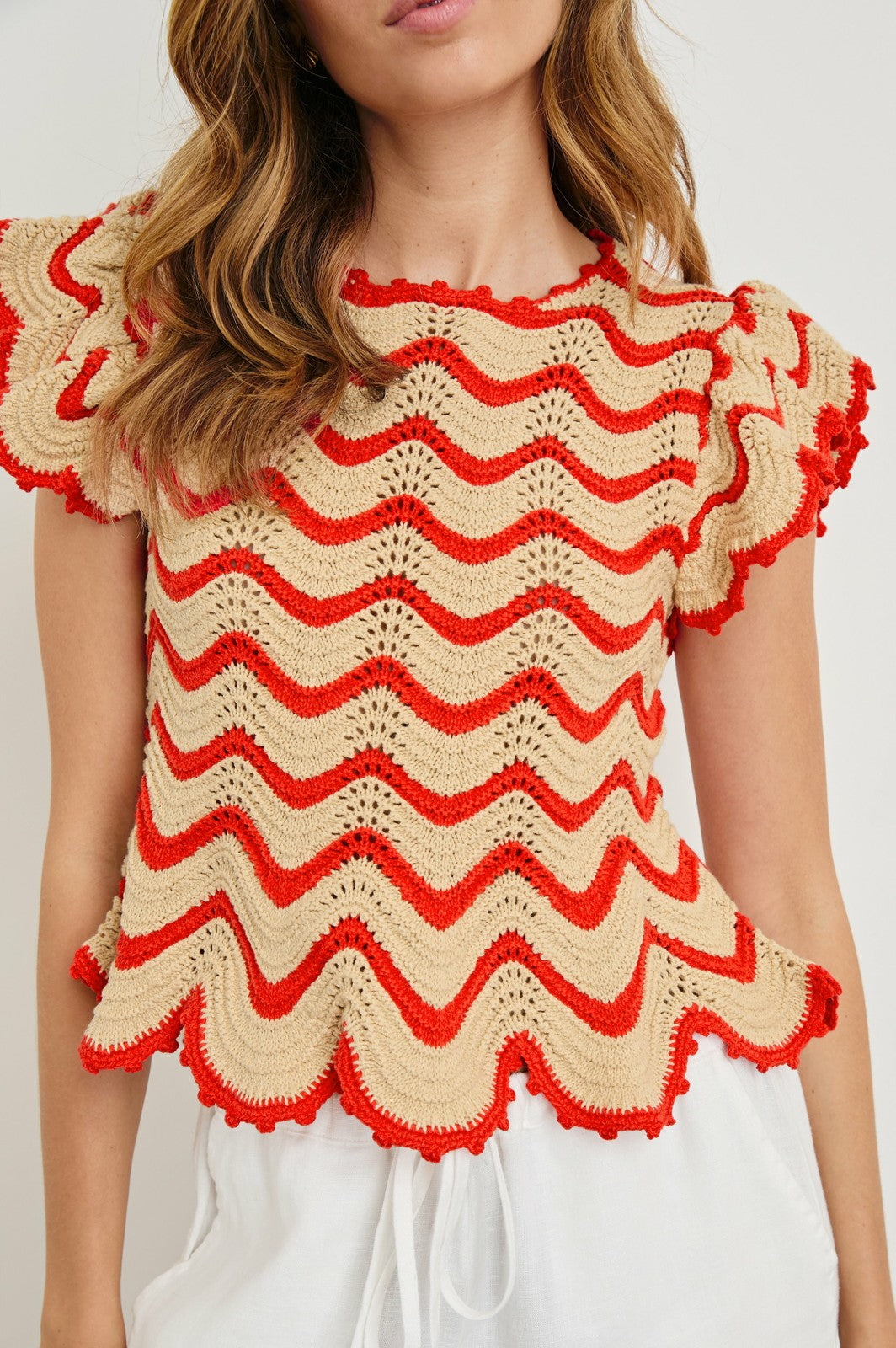 COEN TOP - CHERRY OAT STRIPE| Rails outlet