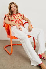 COEN TOP - CHERRY OAT STRIPE| Rails outlet