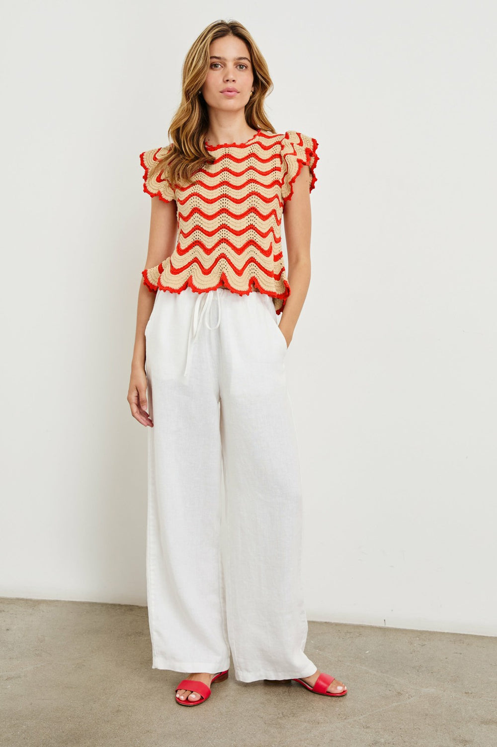 COEN TOP - CHERRY OAT STRIPE| Rails outlet