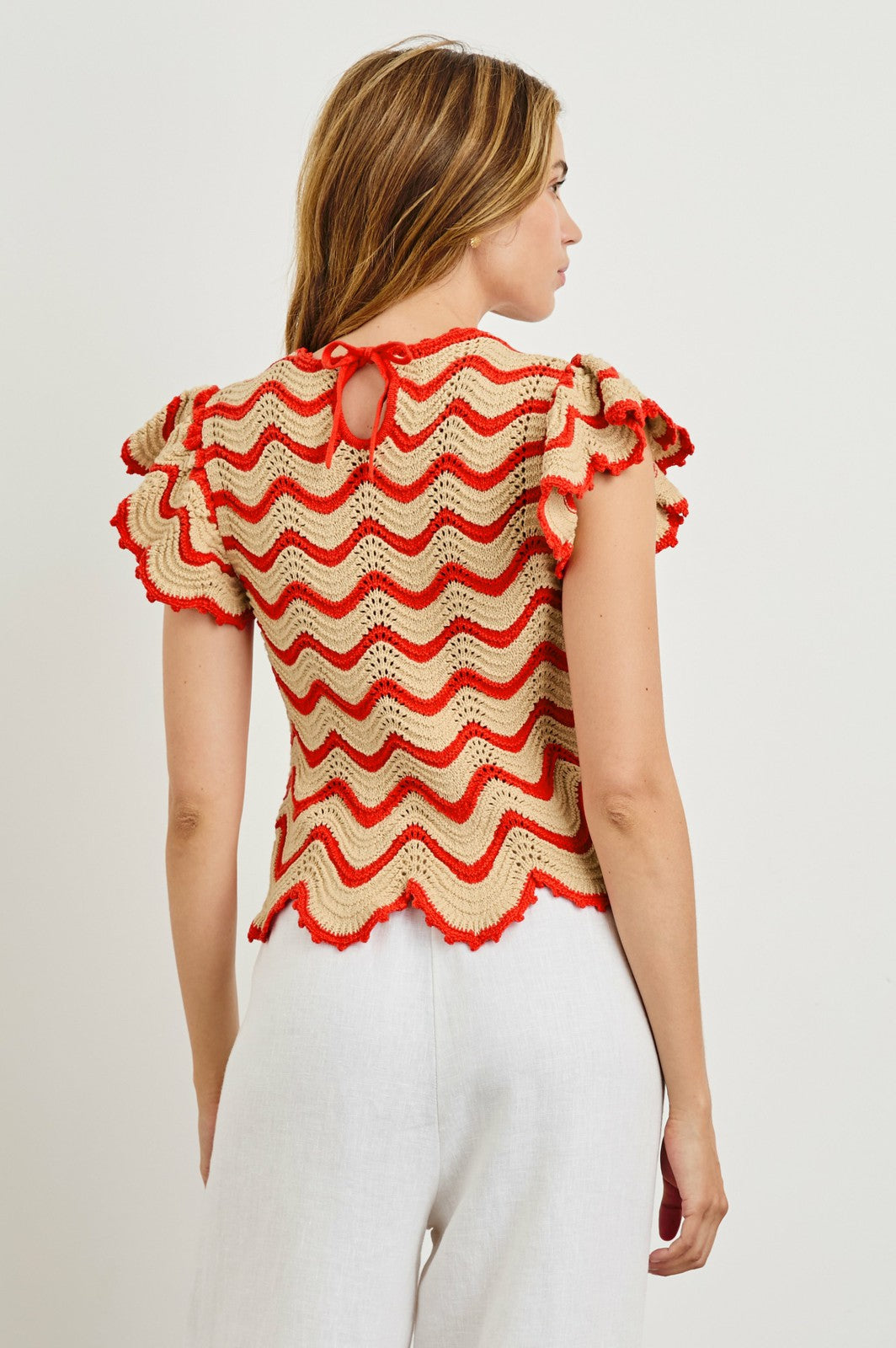 COEN TOP - CHERRY OAT STRIPE| Rails outlet