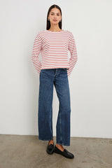 MACY TOP - CHERRY STRIPE| Rails on sale