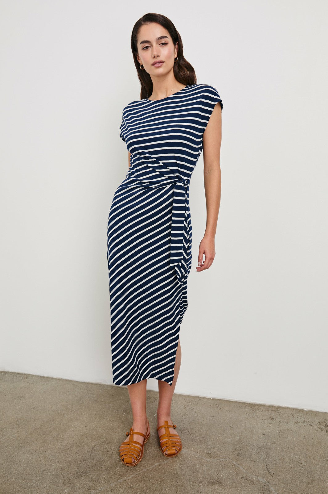 SELAH DRESS - NAVY IVORY STRIPE| Rails on sale