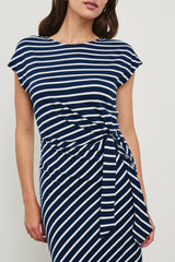 SELAH DRESS - NAVY IVORY STRIPE| Rails on sale