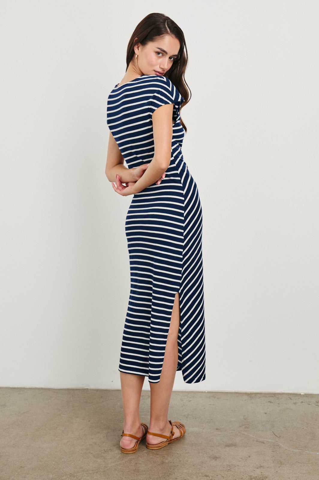 SELAH DRESS - NAVY IVORY STRIPE| Rails on sale