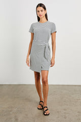 EDIE DRESS - IVORY NAVY MICRO STRIPE| Rails sale