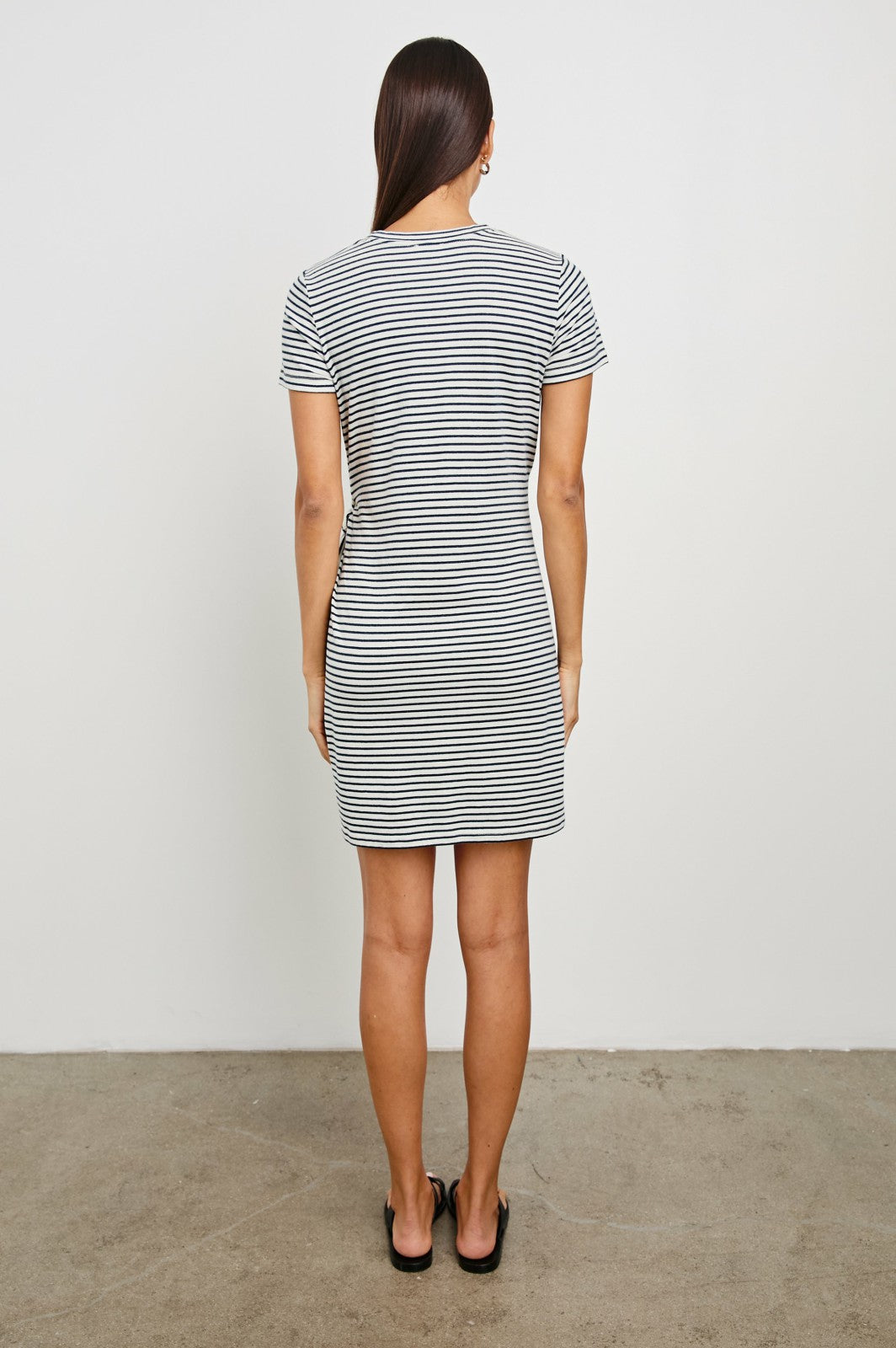 EDIE DRESS - IVORY NAVY MICRO STRIPE| Rails sale