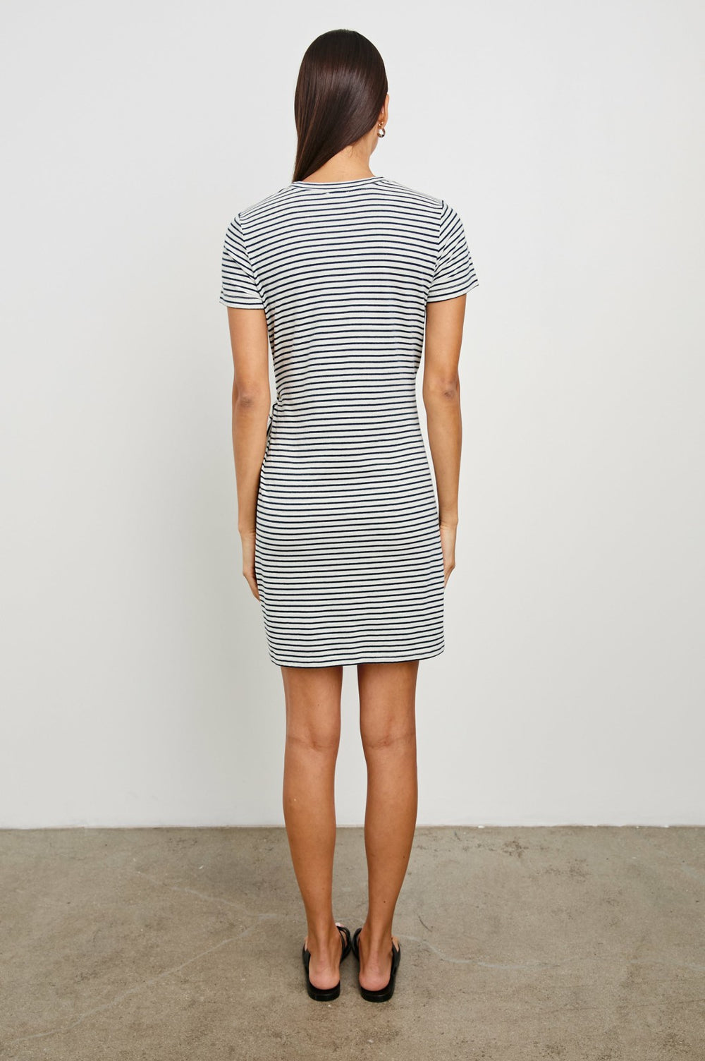 EDIE DRESS - IVORY NAVY MICRO STRIPE| Rails sale