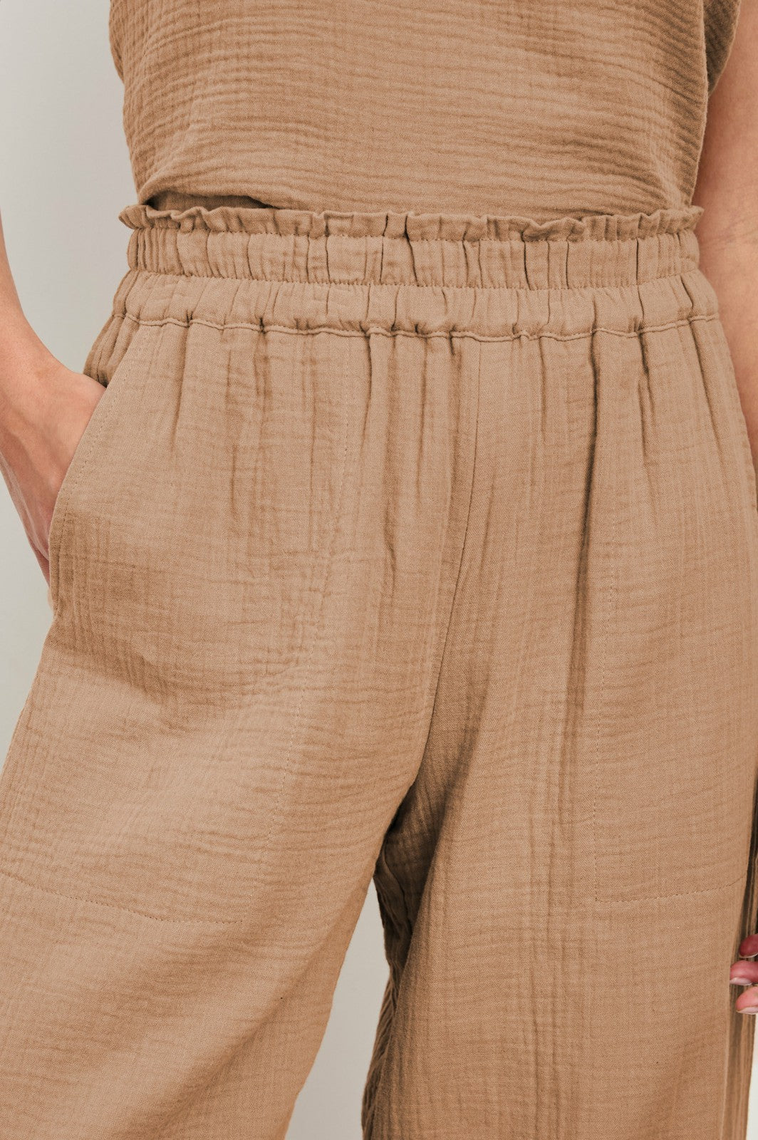 LEON CROP PANT - TAUPE| Rails for sale