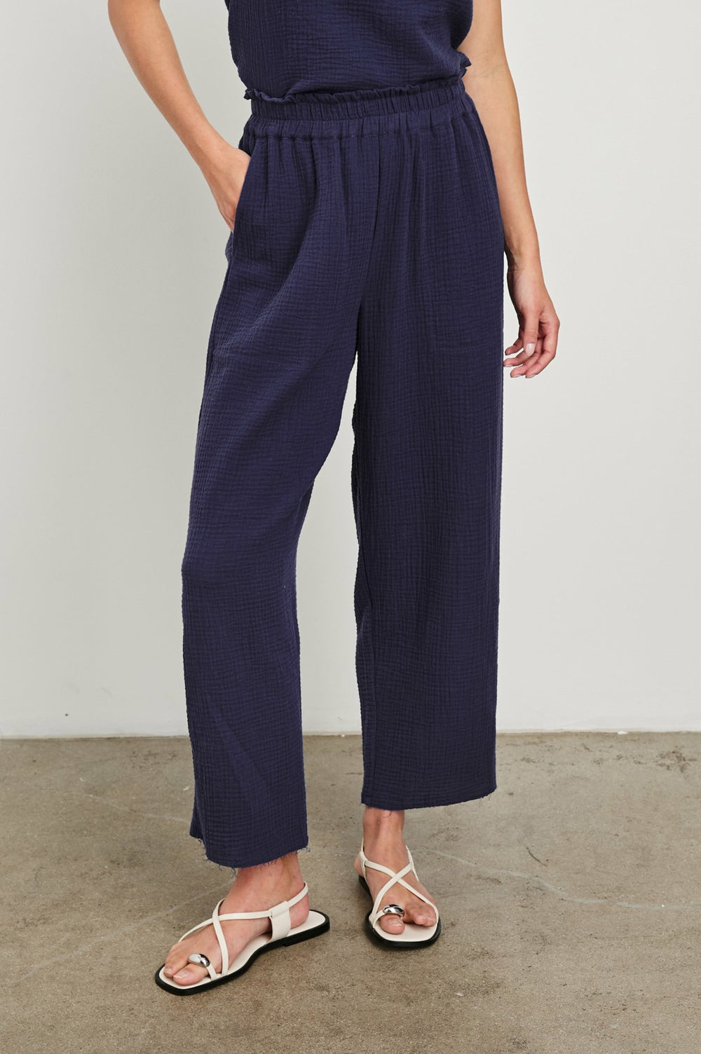 LEON CROP PANT - ADMIRAL BLUE| Rails discount