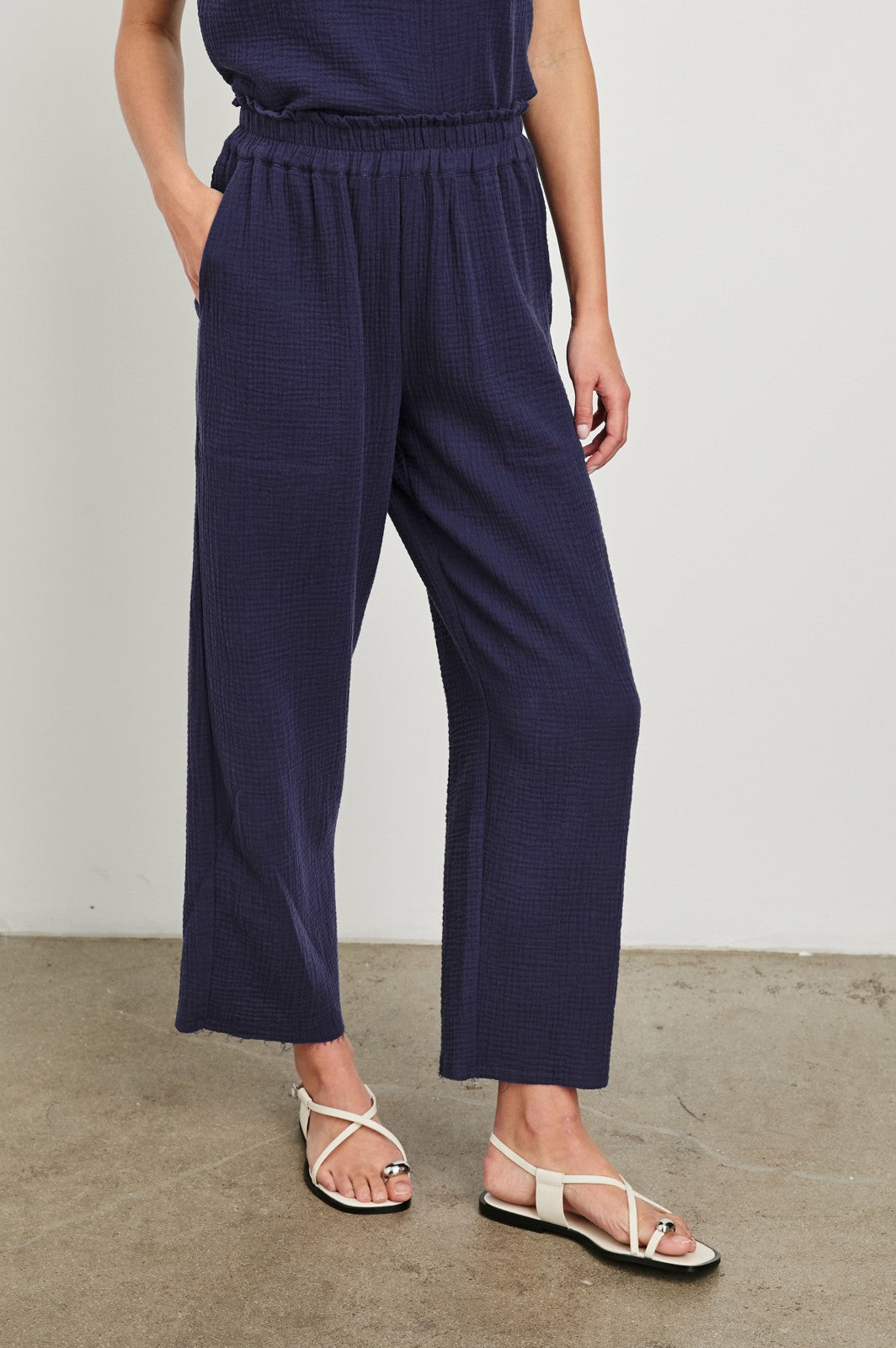 LEON CROP PANT - ADMIRAL BLUE| Rails discount