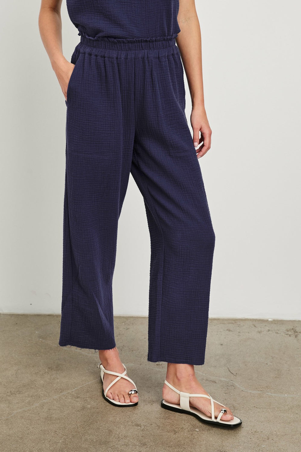 LEON CROP PANT - ADMIRAL BLUE| Rails discount