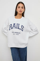 ANNIVERSARY SWEATSHIRT - IVORY NAVY| Rails on sale