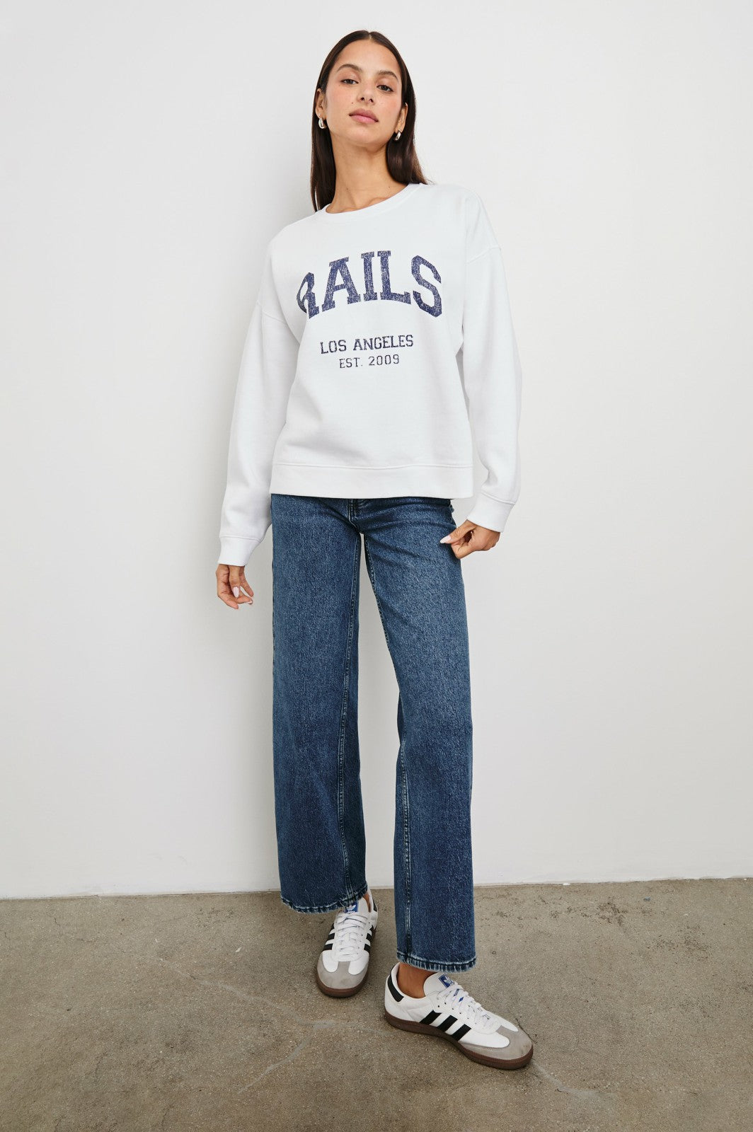 ANNIVERSARY SWEATSHIRT - IVORY NAVY| Rails on sale